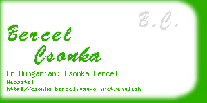 bercel csonka business card